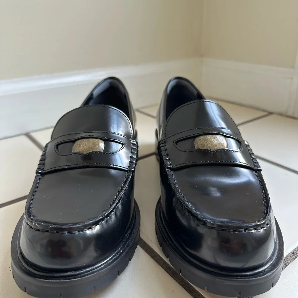 Free People Liv Black Loafers- Size 38- NWOB - Picture 5 of 10